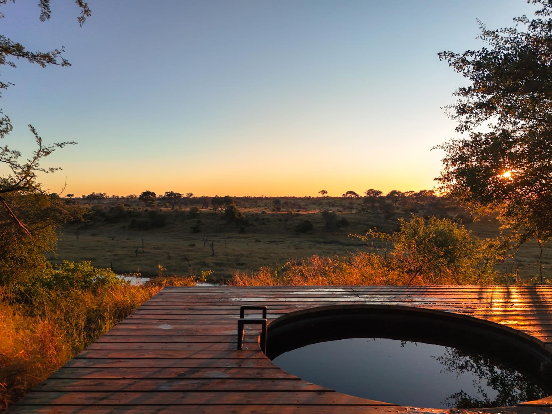 Sunken Hot Tub Deck at Boteti Riverbed